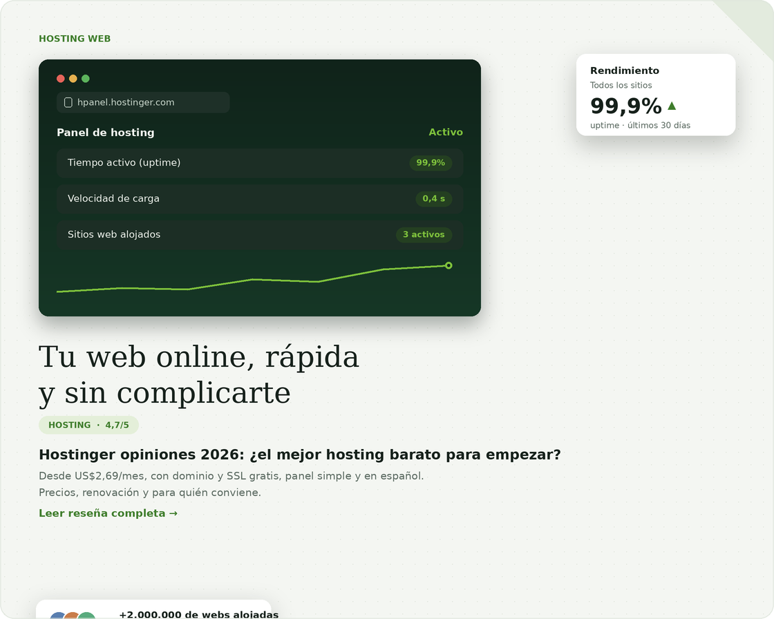 Opinión sobre Hostinger, hosting web barato